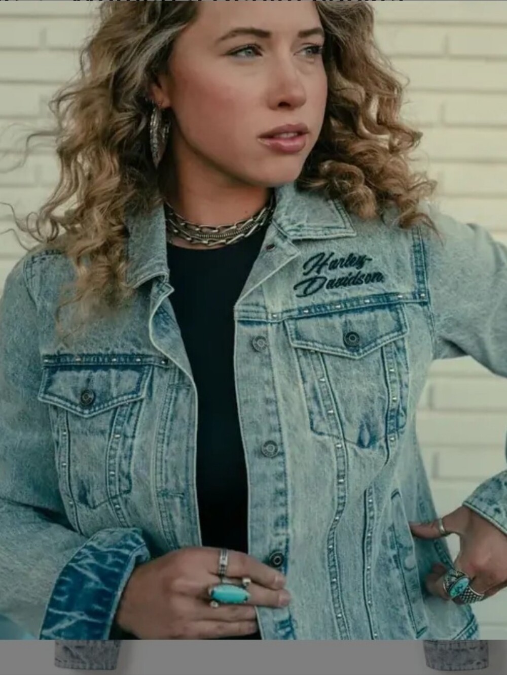 NWT Rose And Thorn Bling Harley-Davidson  Jean Jacket